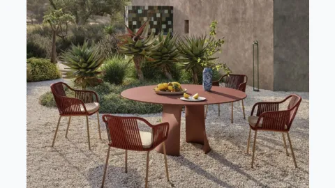 Anemos cement table by Pedrali