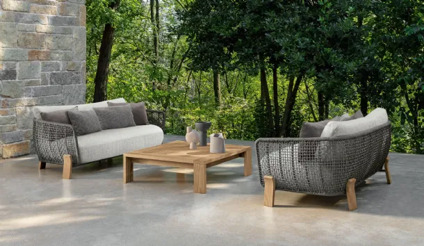 Outdoor furniture Argo Wood Love Seat by Talenti
