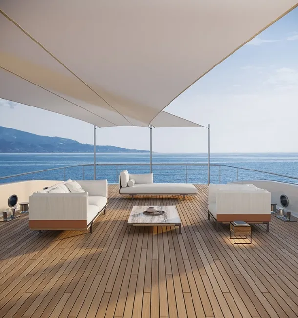 Ethimo's Baia fabric sofa