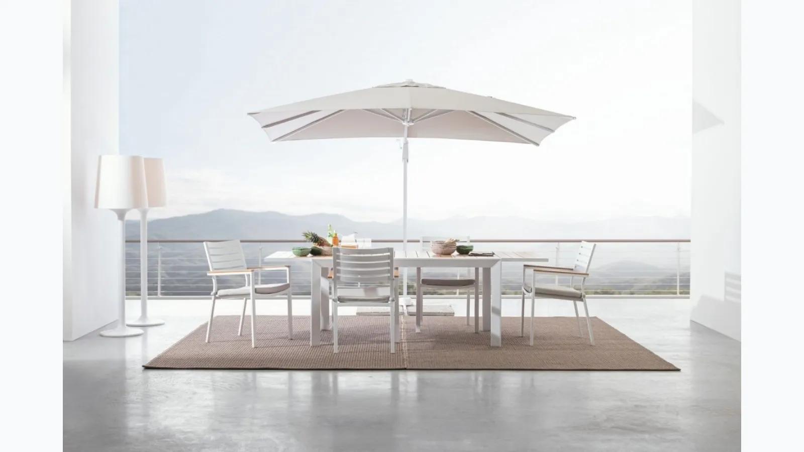 Belmar aluminum table by Bizzotto