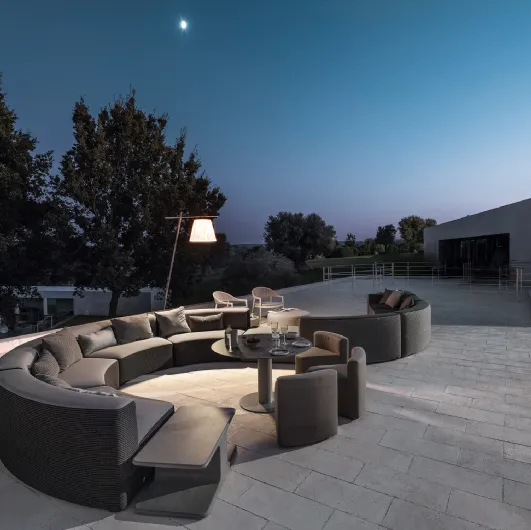 Belt Cement Coffee Table by Varaschin.