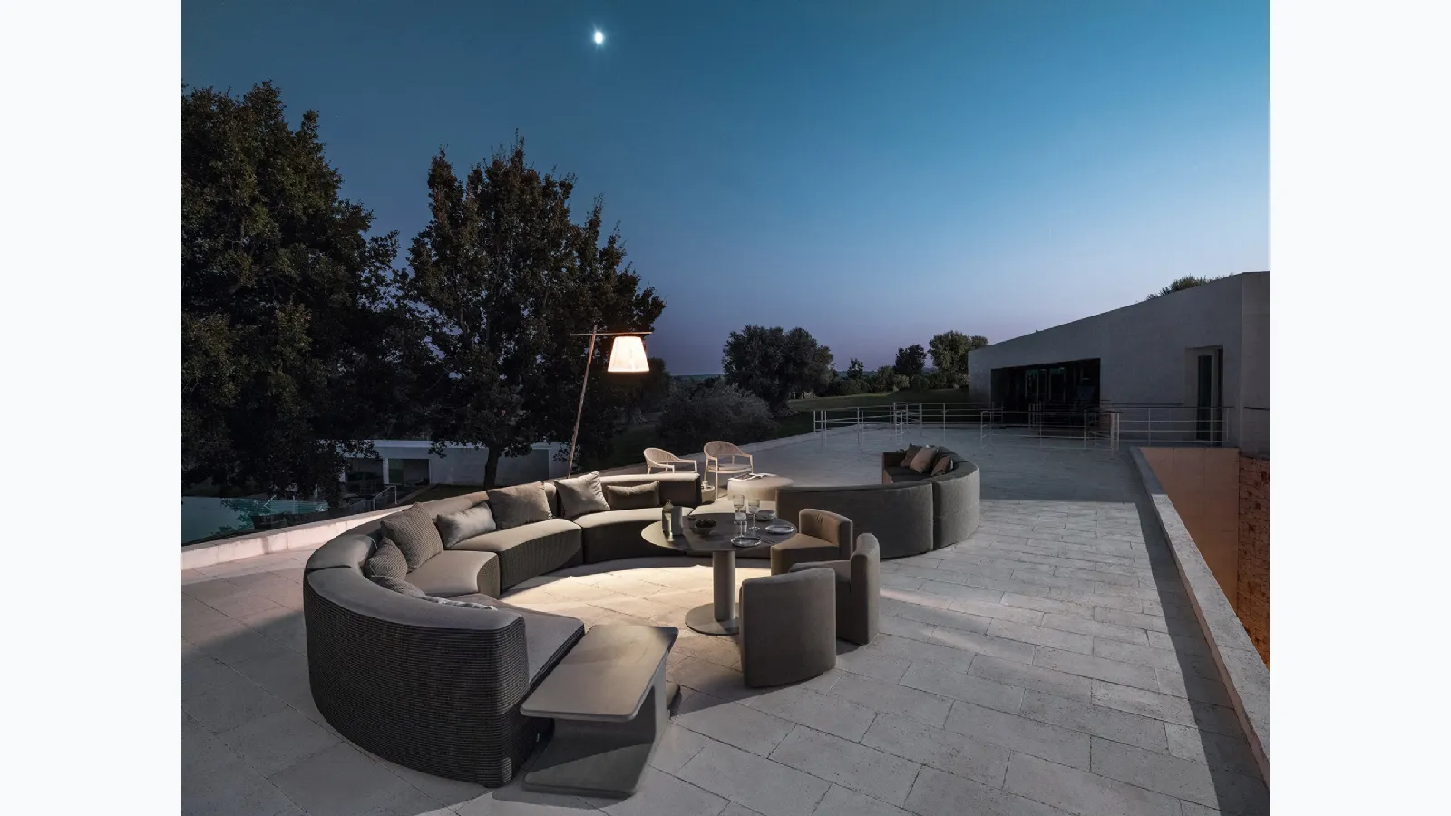 Belt Cement Coffee Table by Varaschin.