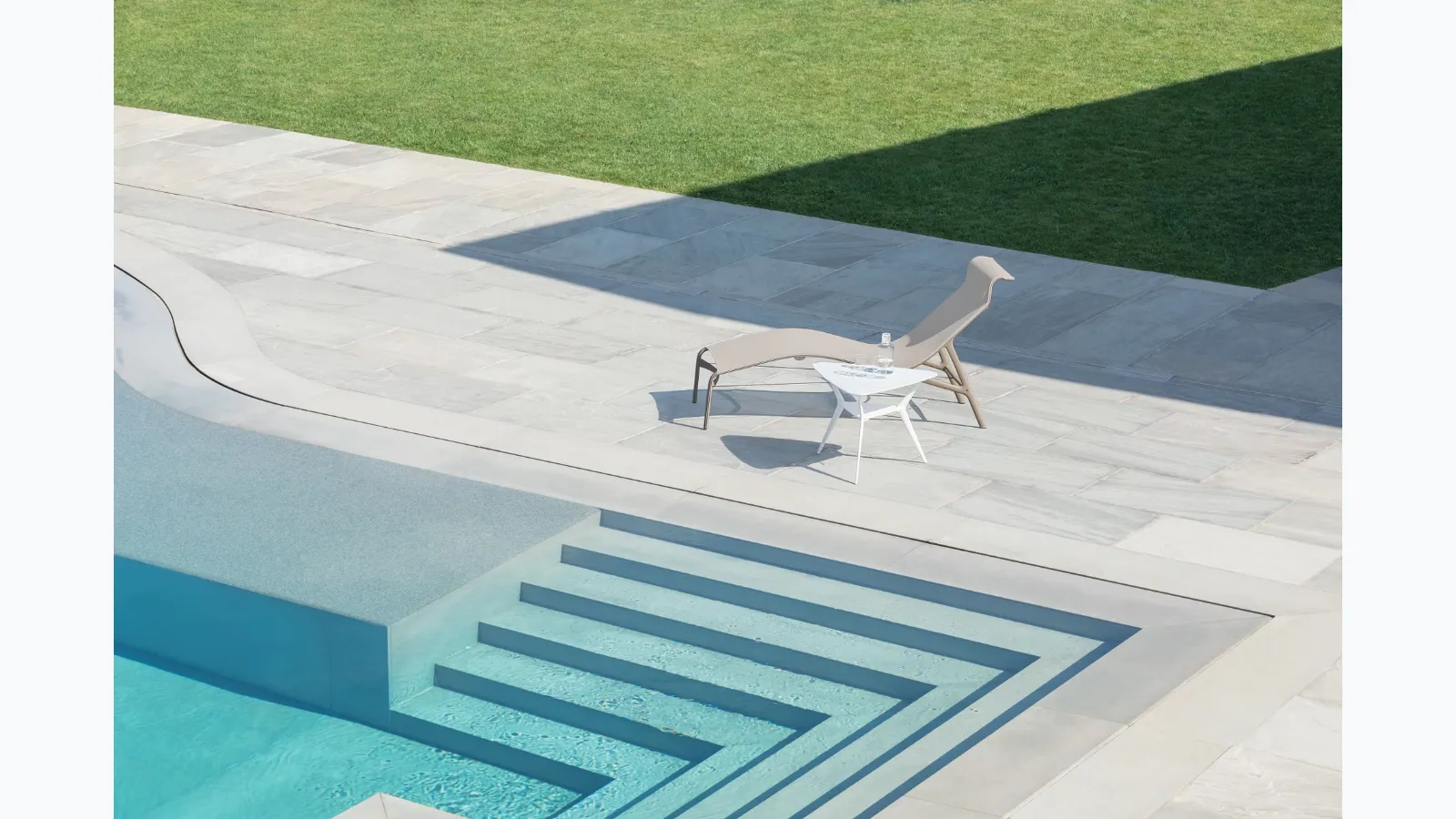Outdoor Biplane coffee table in acrylic stone and aluminum by Alias