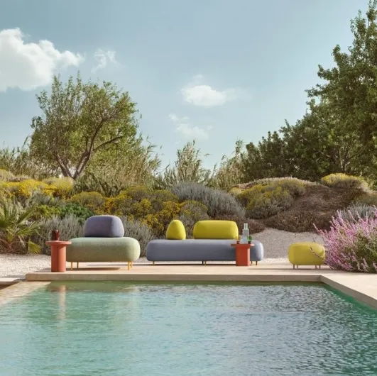 Outdoor Buddy Oasis by Pedrali is a lounge area.