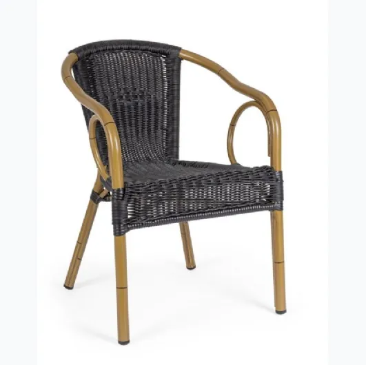 Round synthetic fiber Cala chair by Bizzotto.