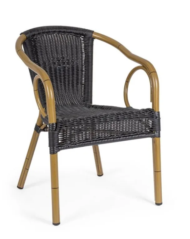 Round synthetic fiber Cala chair by Bizzotto.