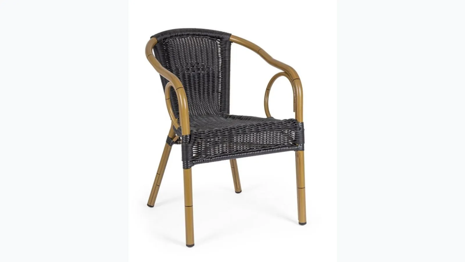 Round synthetic fiber Cala chair by Bizzotto.