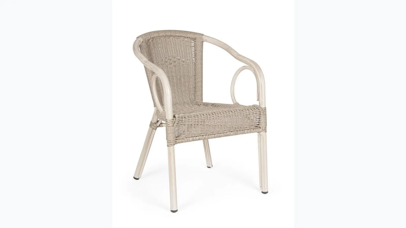 Cala chair in round synthetic fiber by Bizzotto.