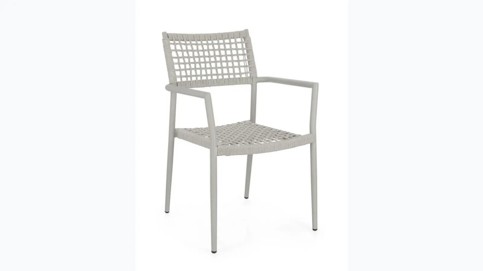 Caleta chair in rope and aluminum by Bizzotto.