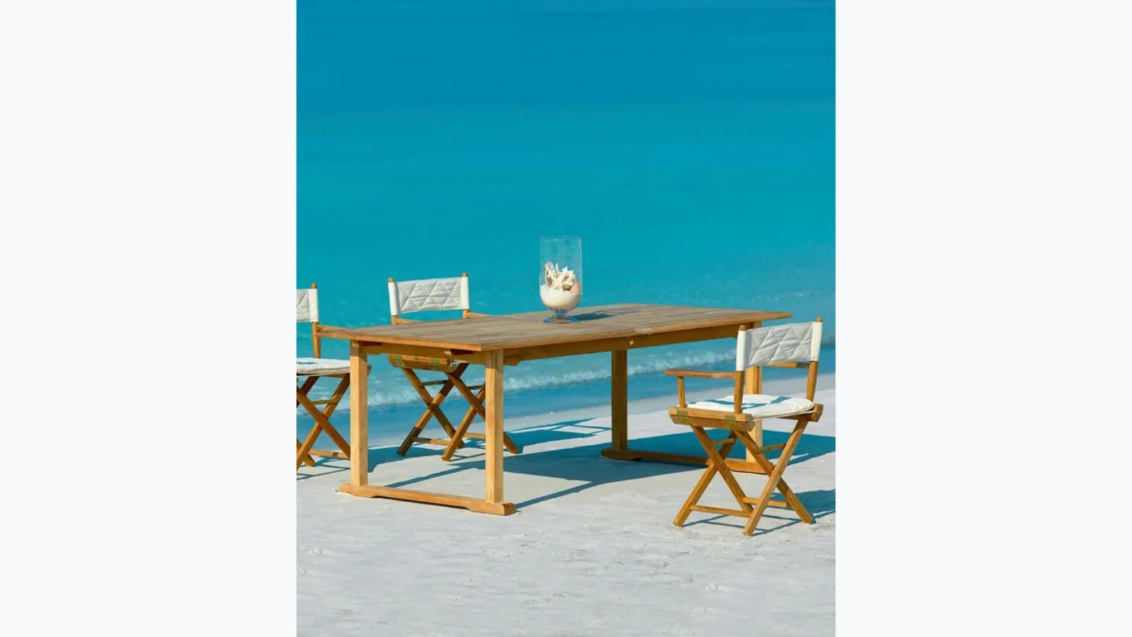 Extendable Chelsea table in teak by Unopiu