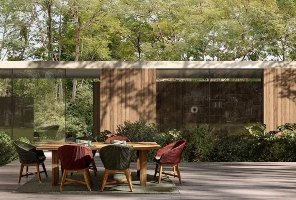 Rope and teak Coachella chair by Bizzotto.