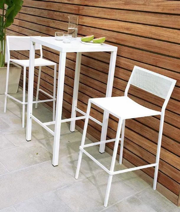 Stackable stool and tall coffee table Conrad in iron by Unopiu