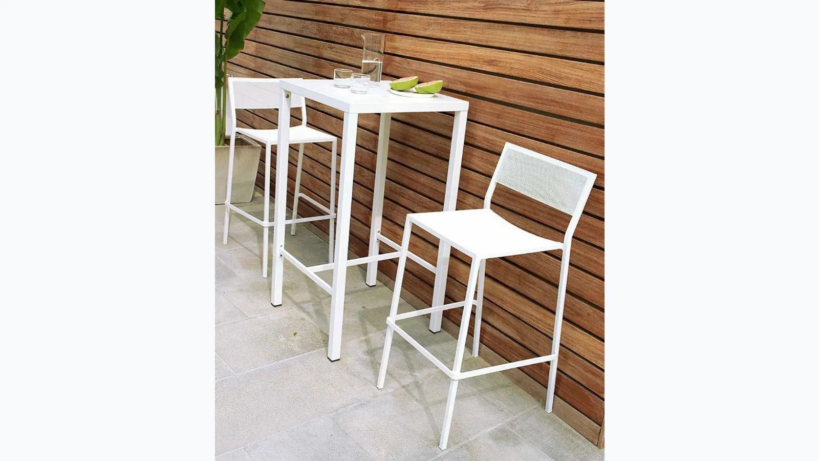 Stackable stool and tall coffee table Conrad in iron by Unopiu