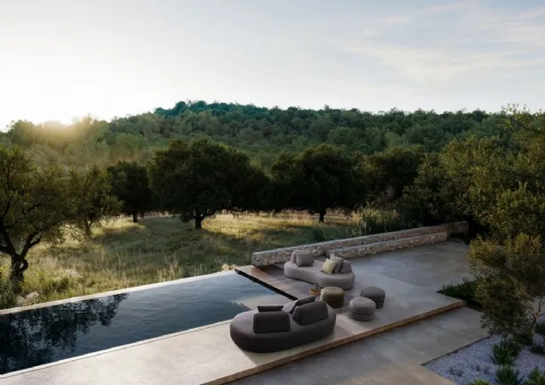 Fabric sofa Cooper by Bizzotto.