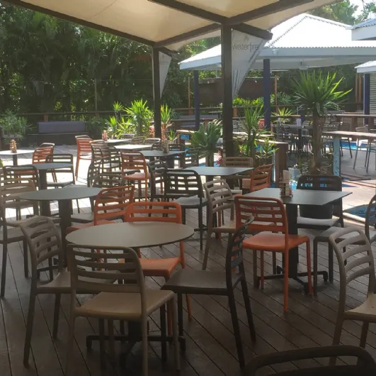 Stackable outdoor chair without armrests Costa Bistrot by Nardi