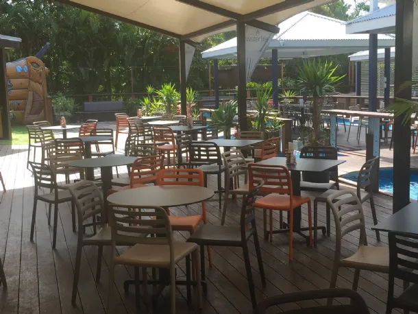 Stackable outdoor chair without armrests Costa Bistrot by Nardi