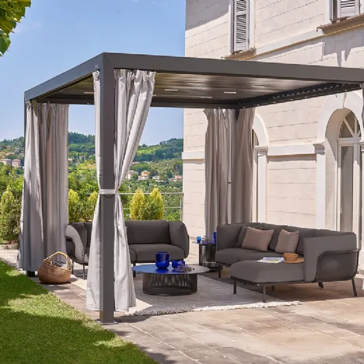 Sofa and Gazeo Cabla in steel and Emu fabric.