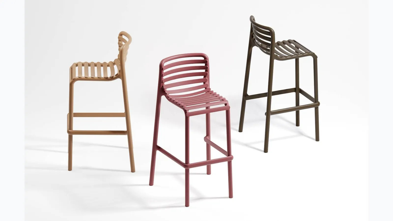 Outdoor stool in polypropylene Doga Stool by Nardi