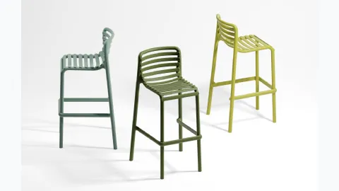 Outdoor polypropylene stool Doga Stool by Nardi