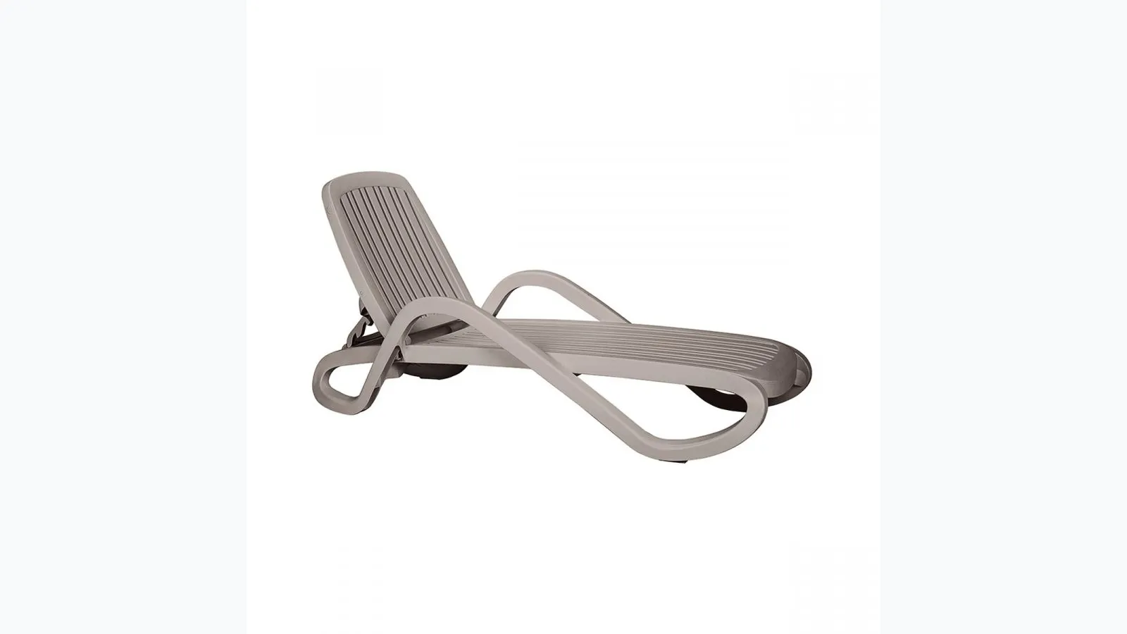 Stackable sun lounger with adjustable backrest in four different positions Eden by Nardi.
