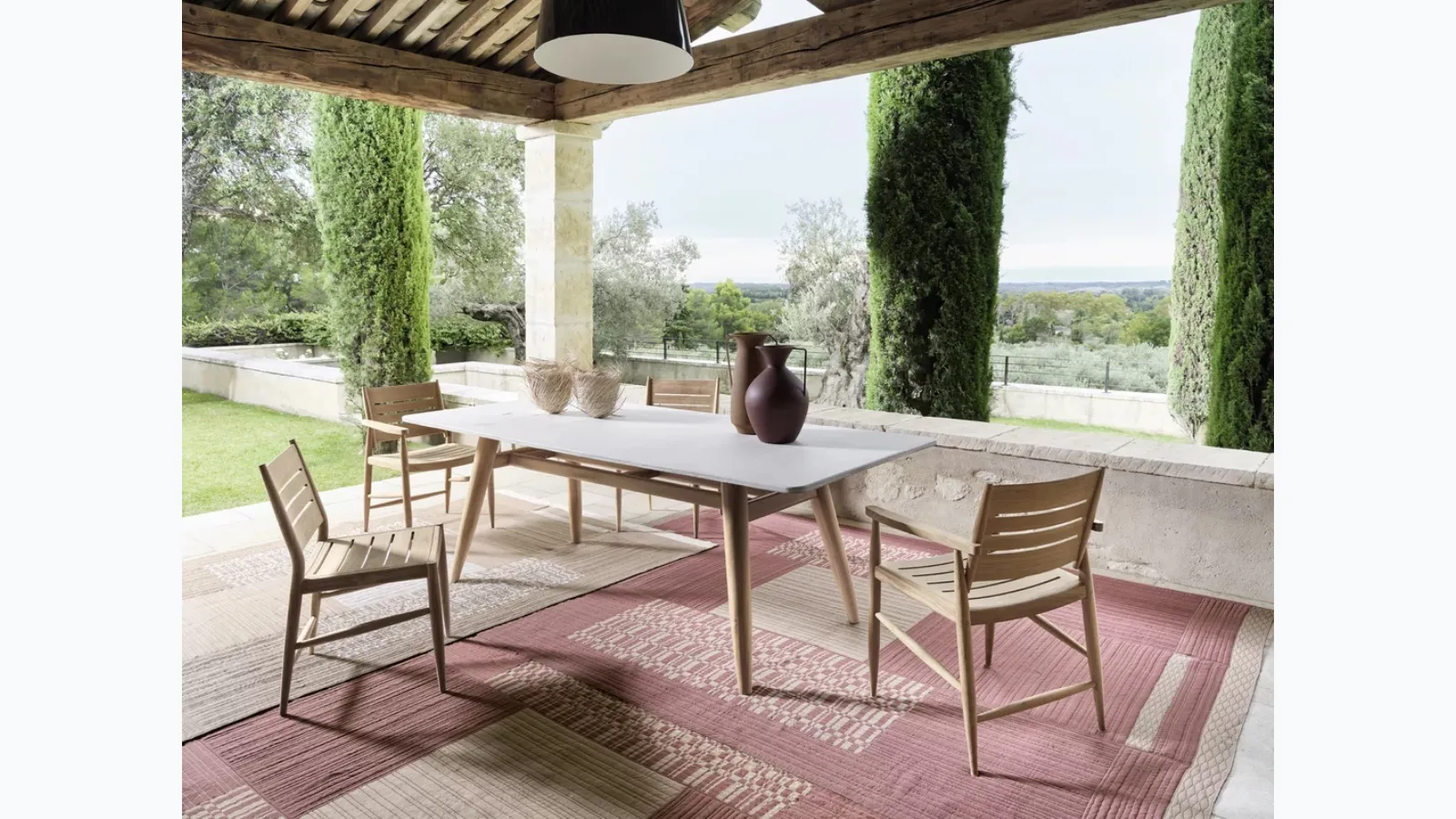 Eidos cement table by Gervasoni.