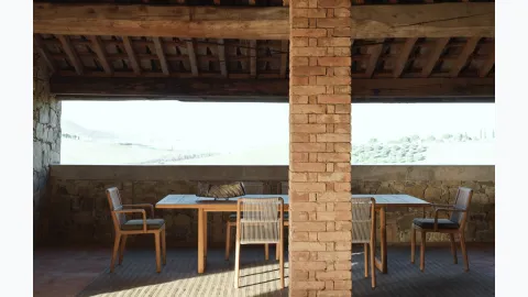 Fairmount solid teak table by Molteni & C.