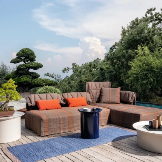 Flair sofa upholstered in fabric by Gervasoni.