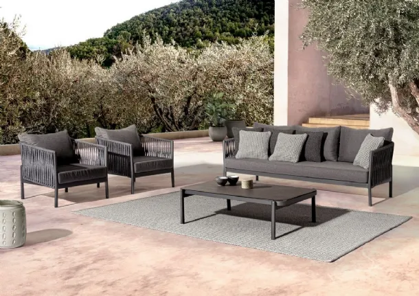 Outdoor furniture Florencia in rope, aluminum, and Bizzotto fabric
