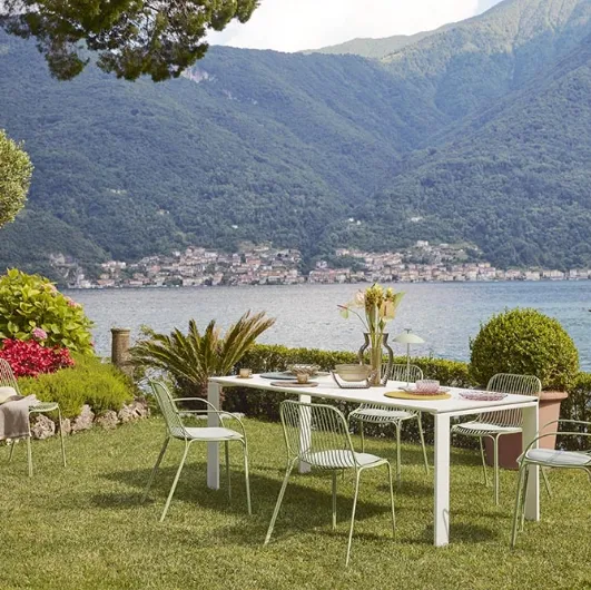 Outdoor Table Four in steel by Kartell.