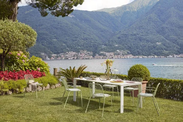 Outdoor Table Four in steel by Kartell.
