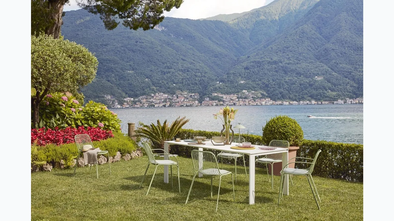 Outdoor Table Four in steel by Kartell.