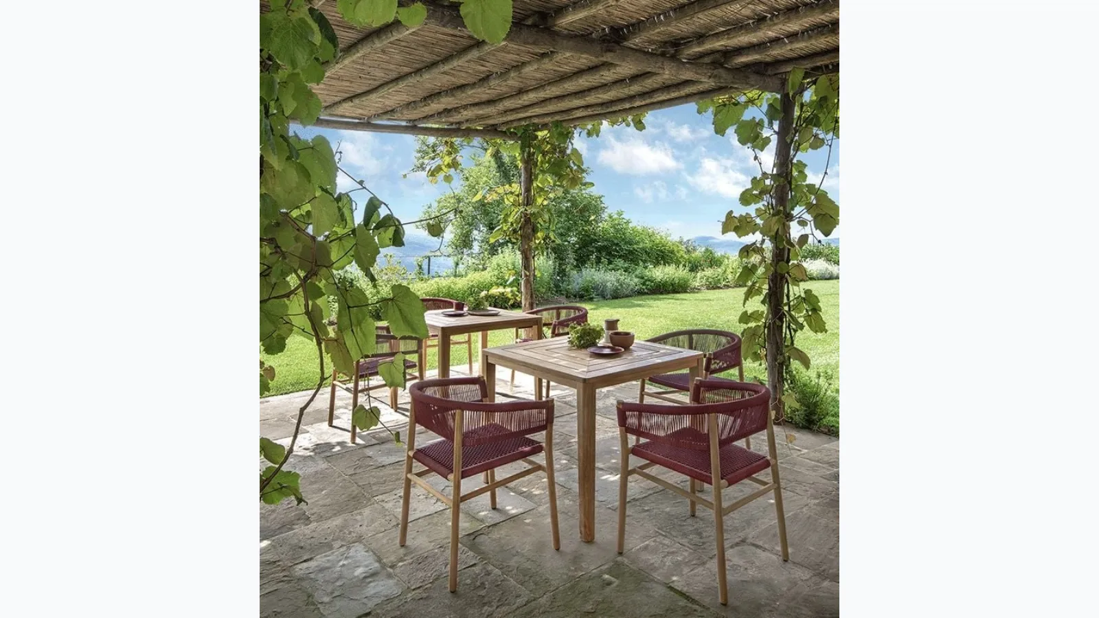 Square Teak Friends table by Ethimo.