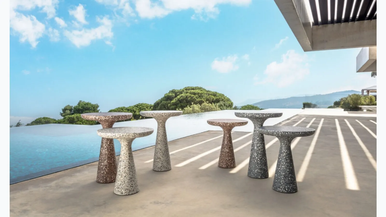 Gabri coffee table with a terrazzo finish by Talenti