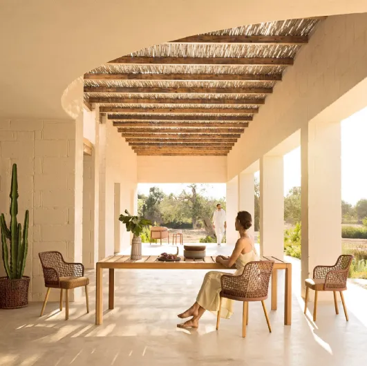 Iroko Gianna Table by Varaschin