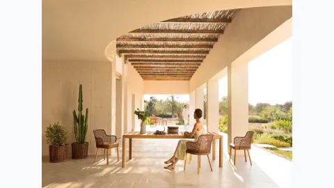 Iroko Gianna Table by Varaschin