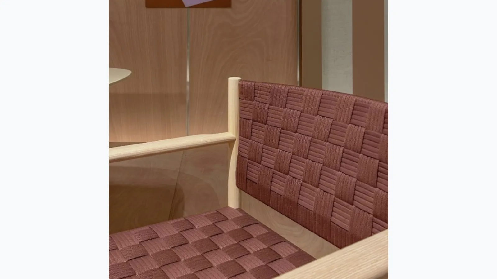 Griante chair in polypropylene yarn and teak by Pedrali