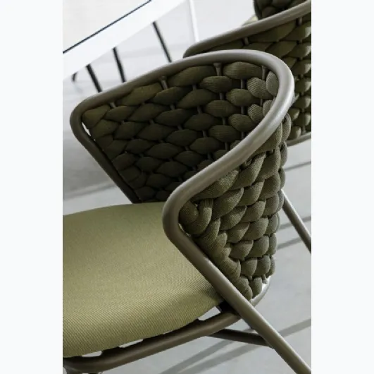 Harlow chair in fabric and aluminium by Bizzotto.
