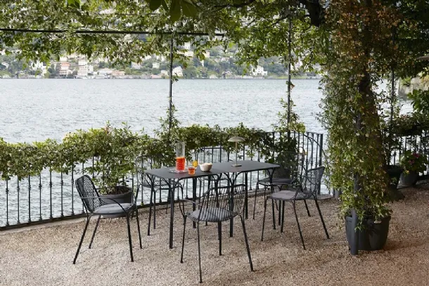 Square steel table by Kartell