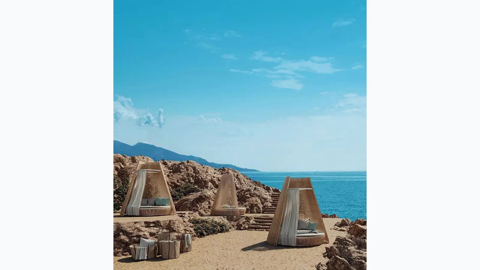 Ethimo's teak Sofa Hut.