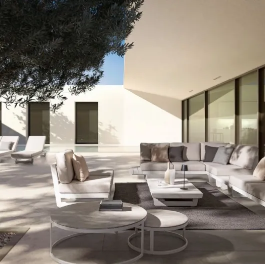 Outdoor furniture Infinity in aluminum and fabric by Bizzotto.