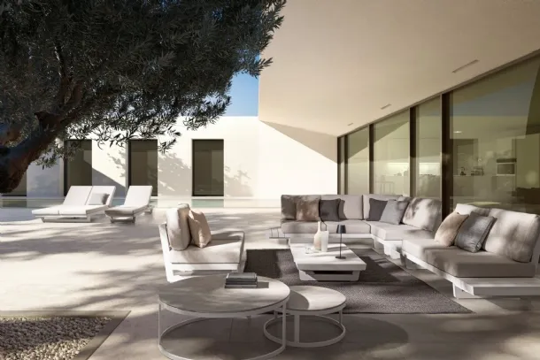 Outdoor furniture Infinity in aluminum and fabric by Bizzotto.