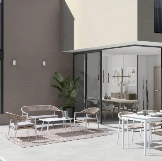 Outdoor furniture Jandia in aluminum and synthetic fiber by Bizzotto.