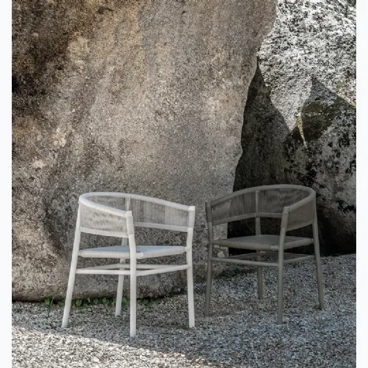Kilt Armchair in Round Rope and Metal by Ethimo