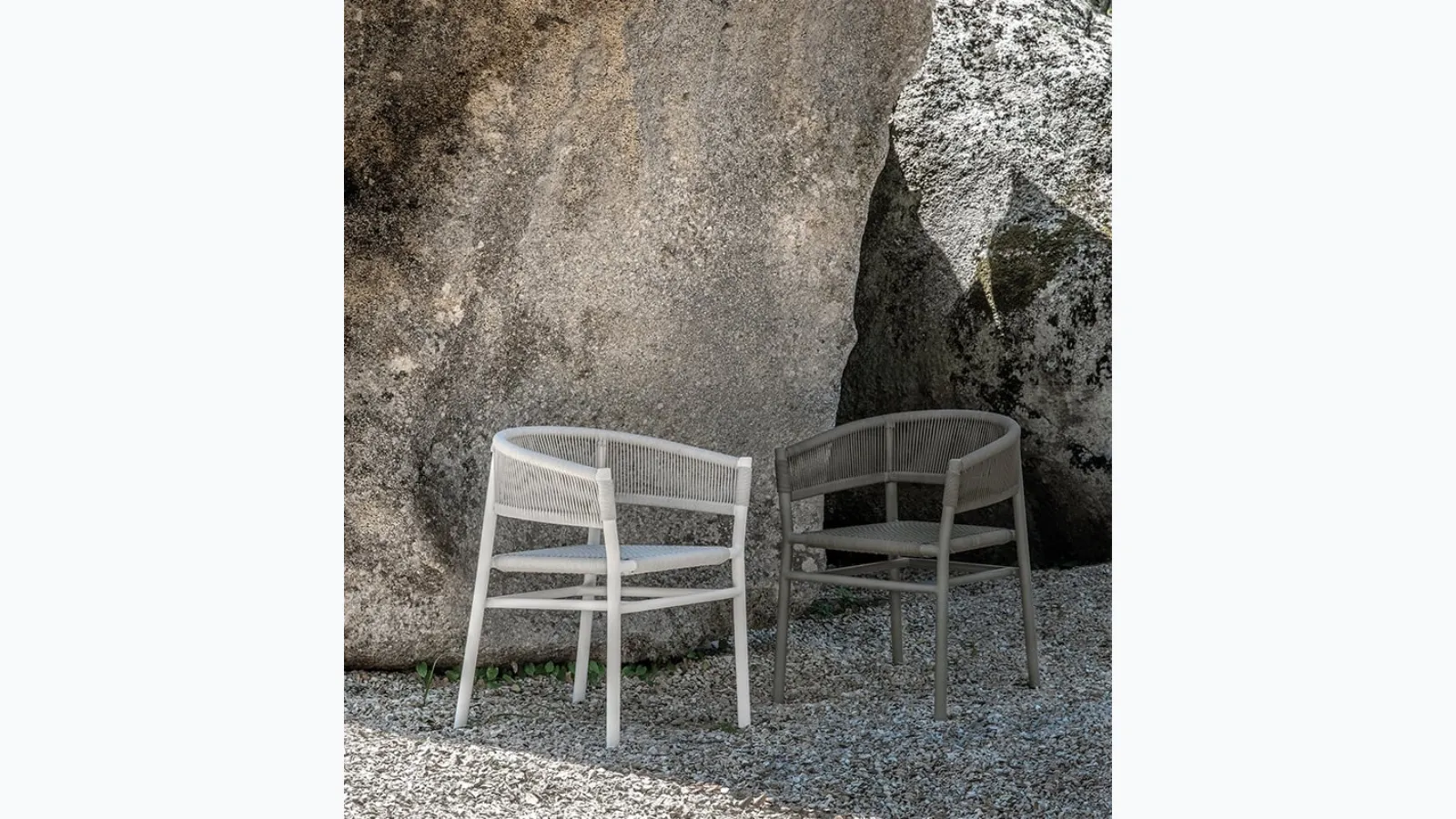 Kilt Armchair in Round Rope and Metal by Ethimo