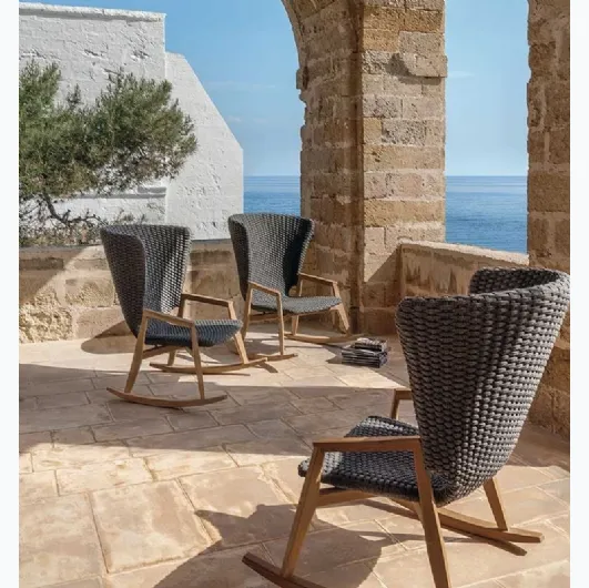 Knit rocking chair by Ethimo