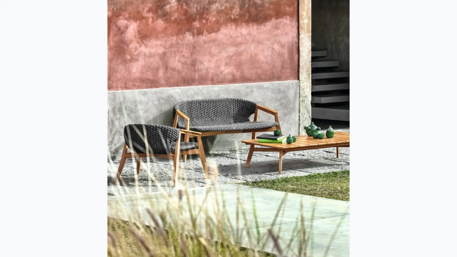 Ethimo's Knit Teak and Rope Lounge

Is