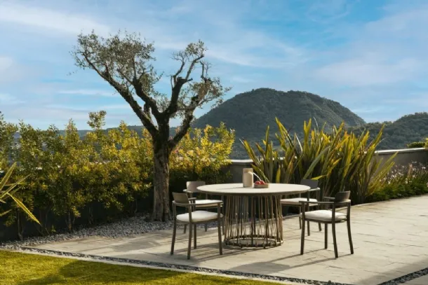 Lanai Table in sinterized stone by Bizzotto