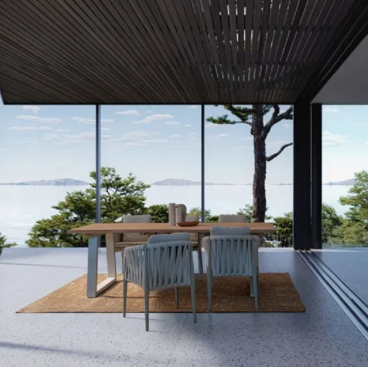 Table with Legend wooden top by Bizzotto.