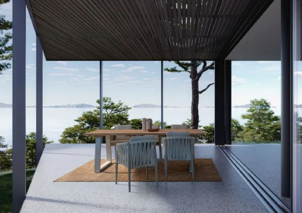 Table with Legend wooden top by Bizzotto.