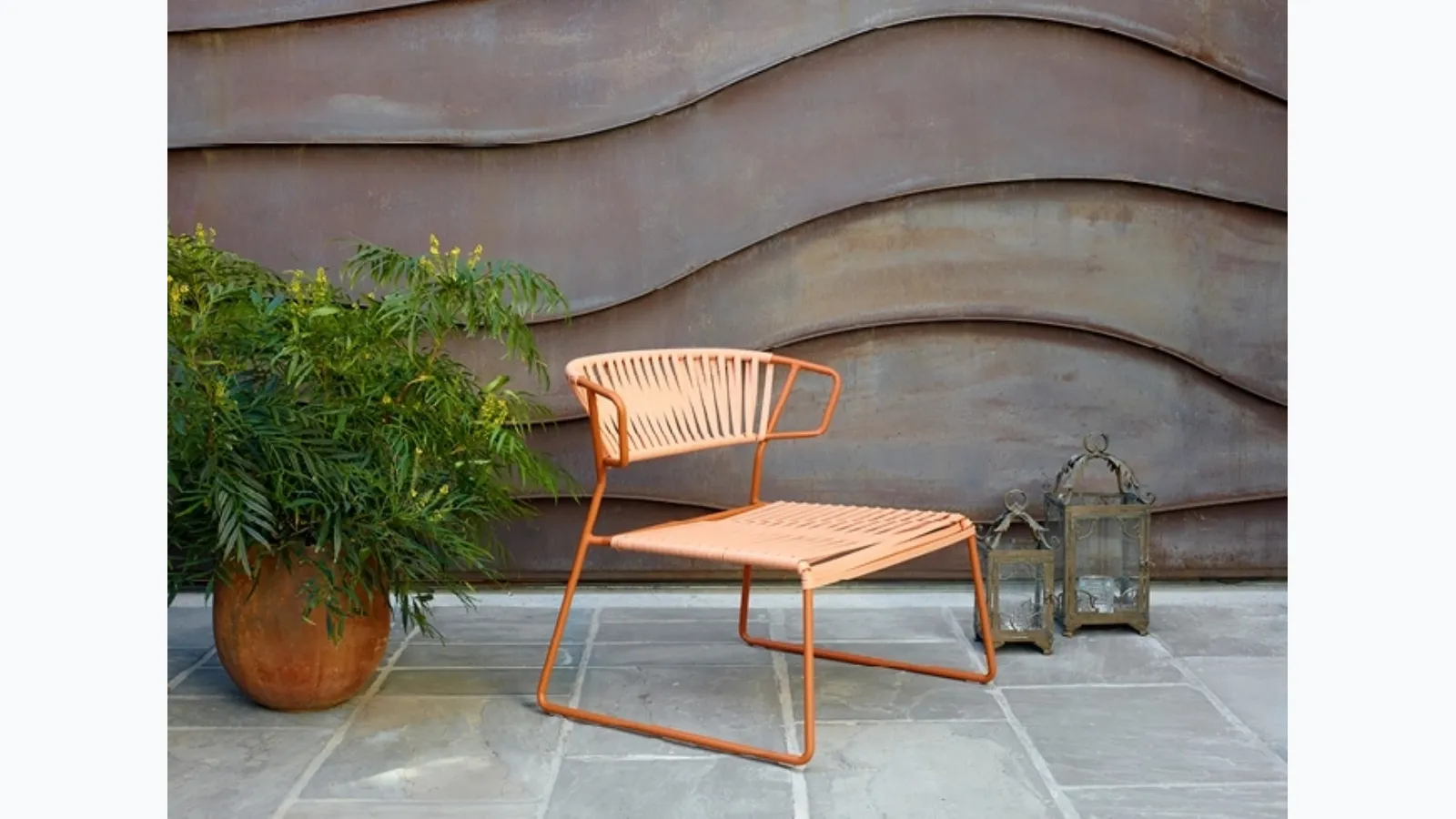 Lisa Lounge Club armchair with PVC weave by Scab Design.